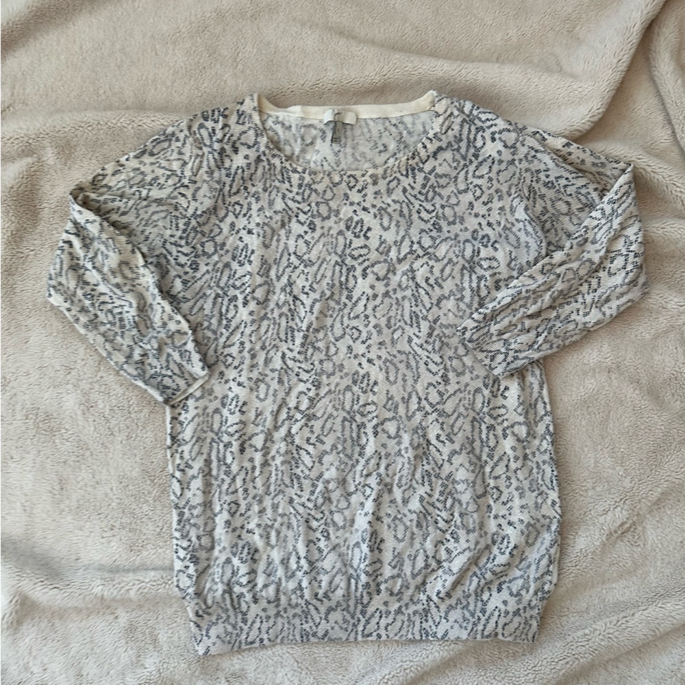 Joie Wool Blend Animal Print Sweater Top